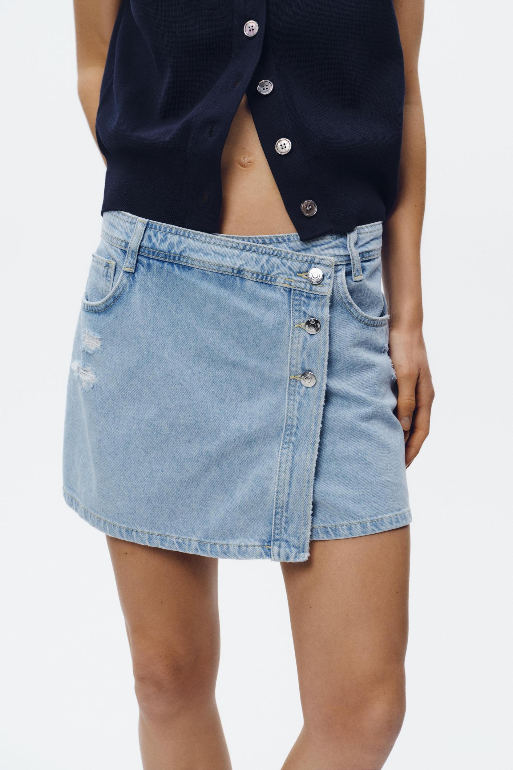 Z1975 RIPPED DENIM SKORT Product Image