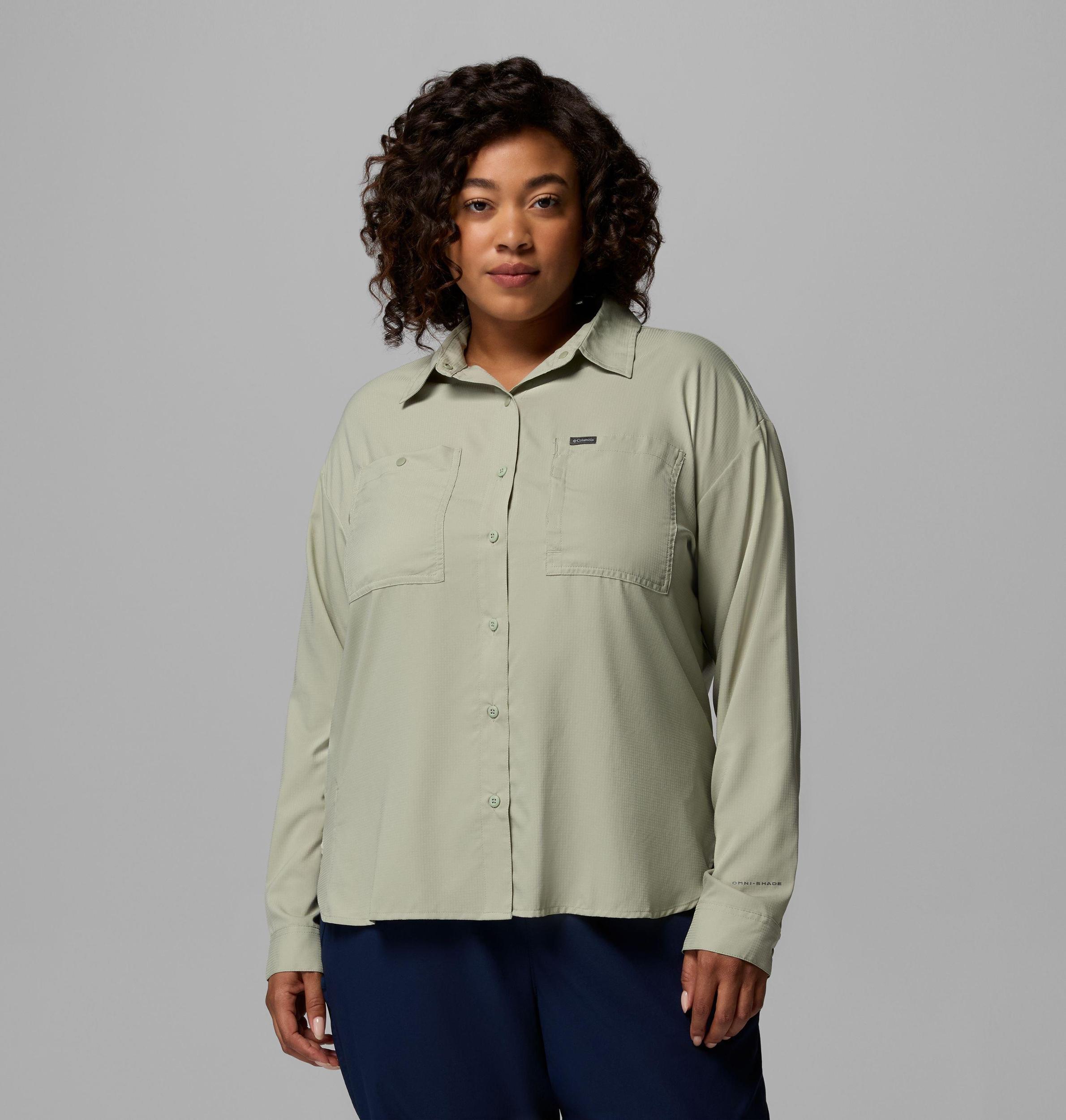 Columbia Womens Silver Ridge Utility Long Sleeve Shirt - Plus Size- Product Image