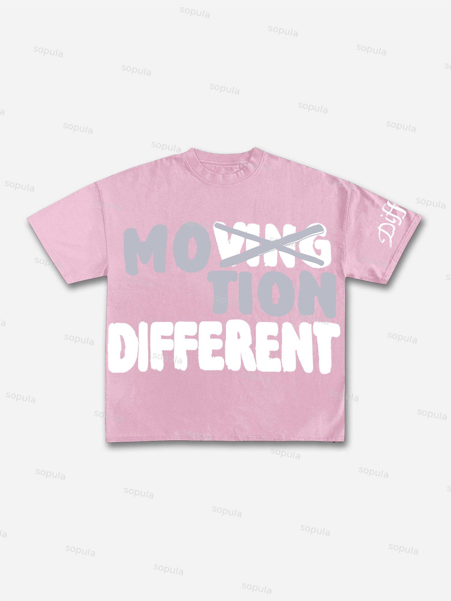Vintage Motion Different Graphic 100% Cotton Short Sleeve T-Shirt Product Image