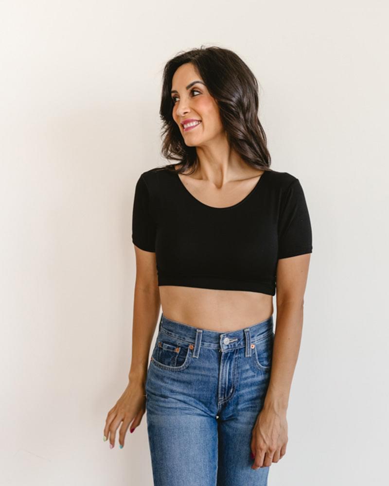 HALFTEE Layering Fashions Classic Boyfriend Halftee Female Product Image