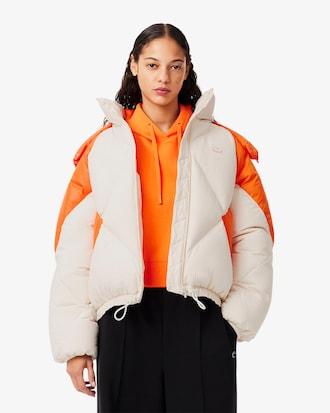 Short Oversized Hooded Puffed Jacket Product Image