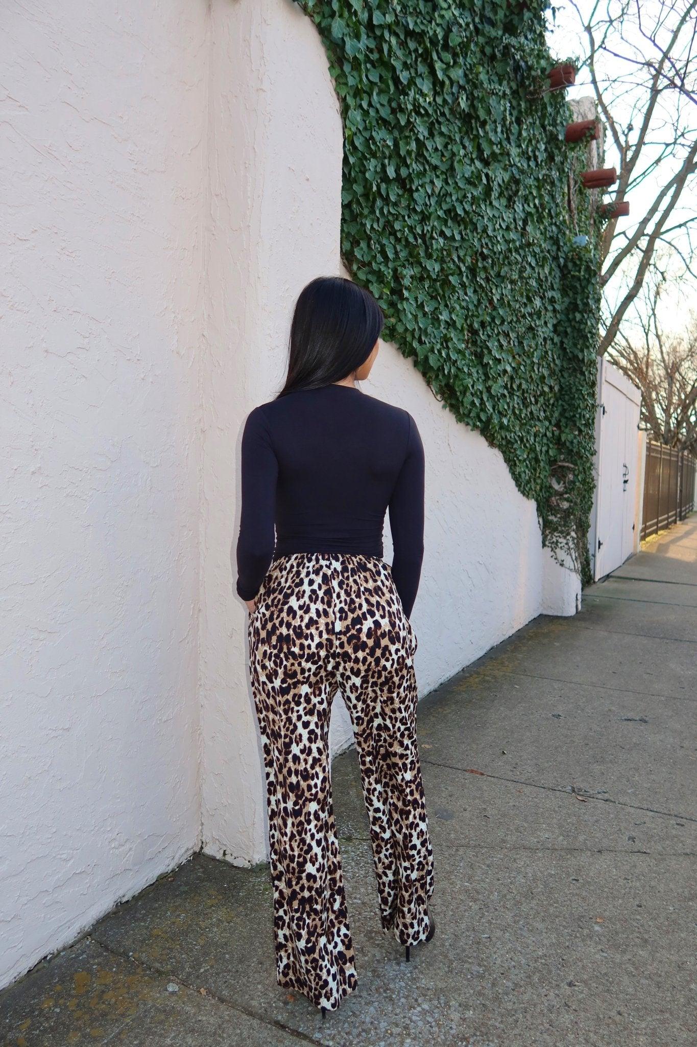 Brown Leopard Print Wide Leg Pants - FINAL SALE Product Image