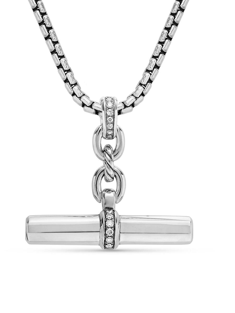 Womens Lexington E/W Barrel Pendant with Pav Diamonds Product Image
