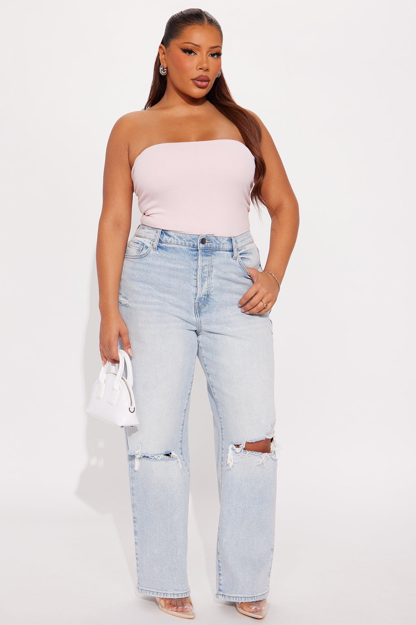 Demi Double Lined Tube Bodysuit - Pink Female Product Image