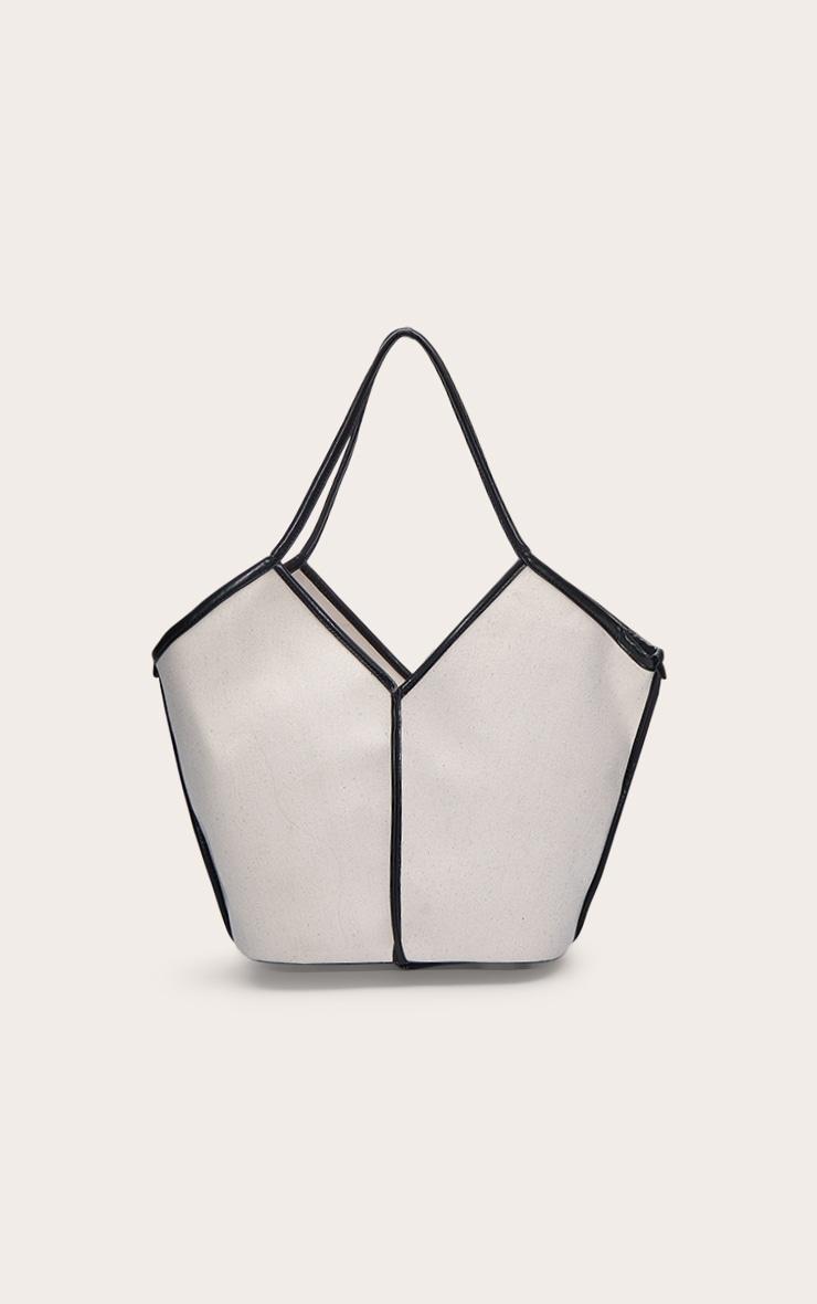 Natural Contrast Canvas Tote Bag Product Image