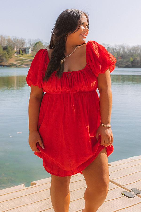 Patio Vibes Eyelet Mini Dress Curves Product Image