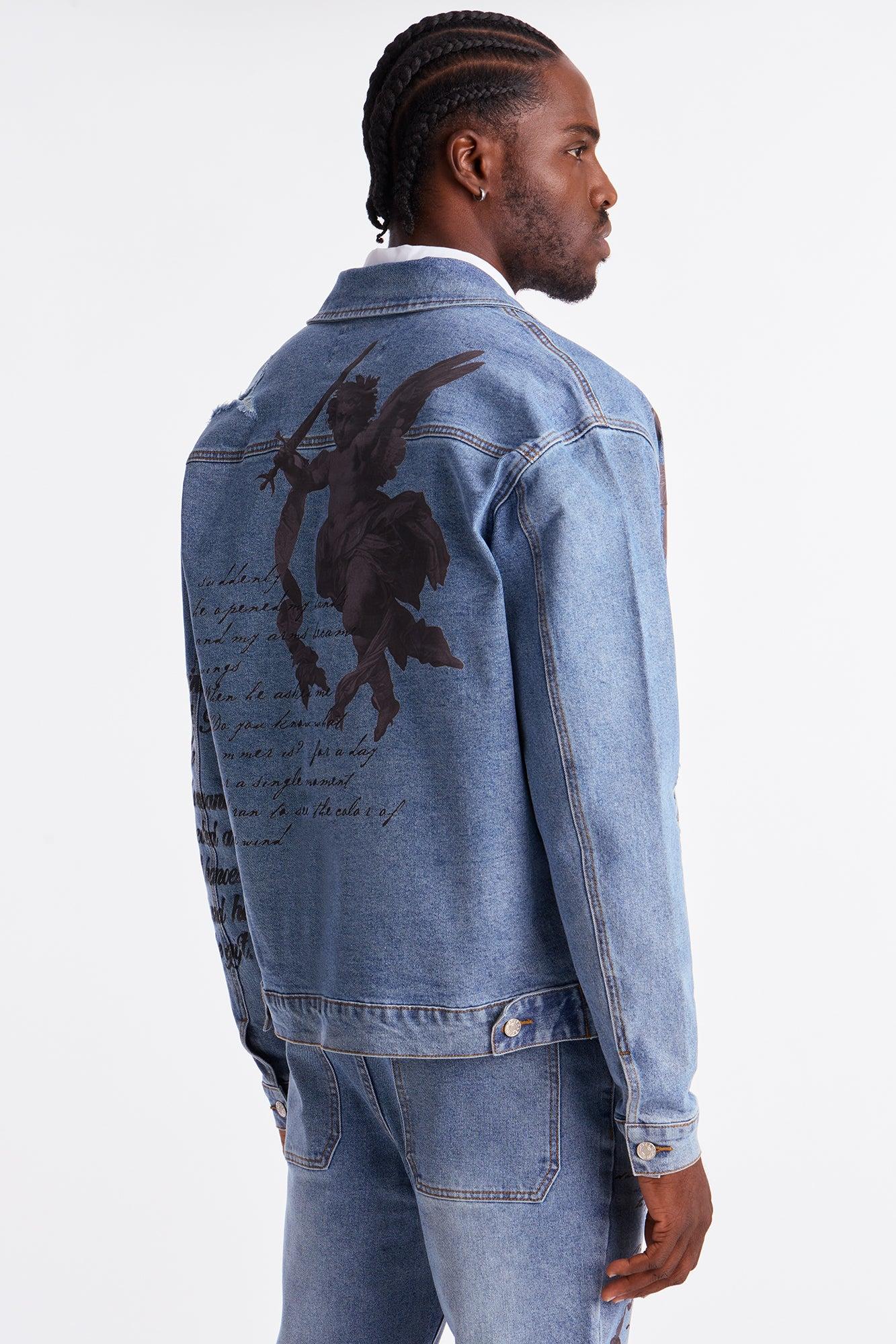 Scripted Streets Denim Trucker Jacket - Vintage Blue Wash Product Image
