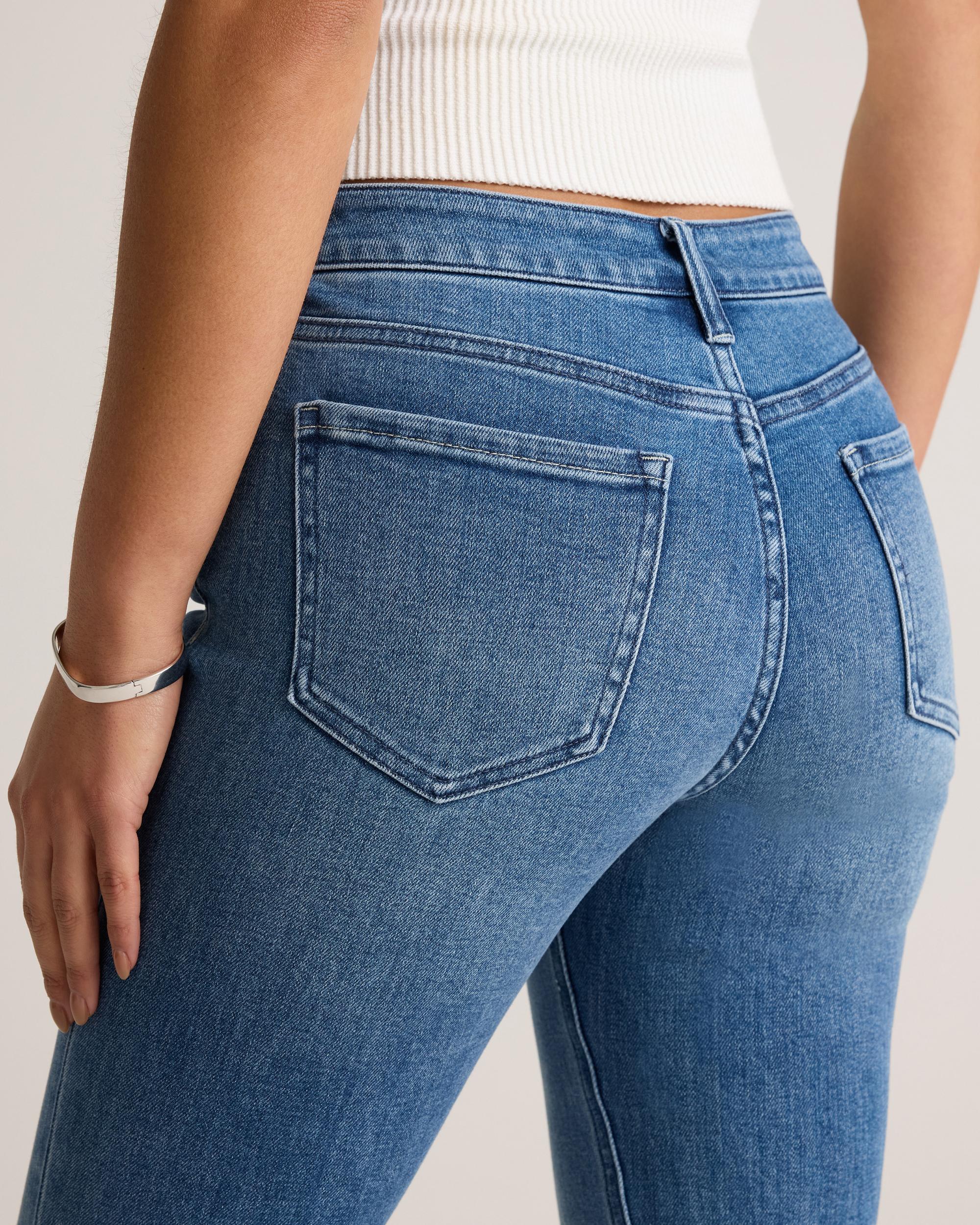 Quince | Women's Luna Stretch Slim Straight Jeans Organic Cotton Product Image