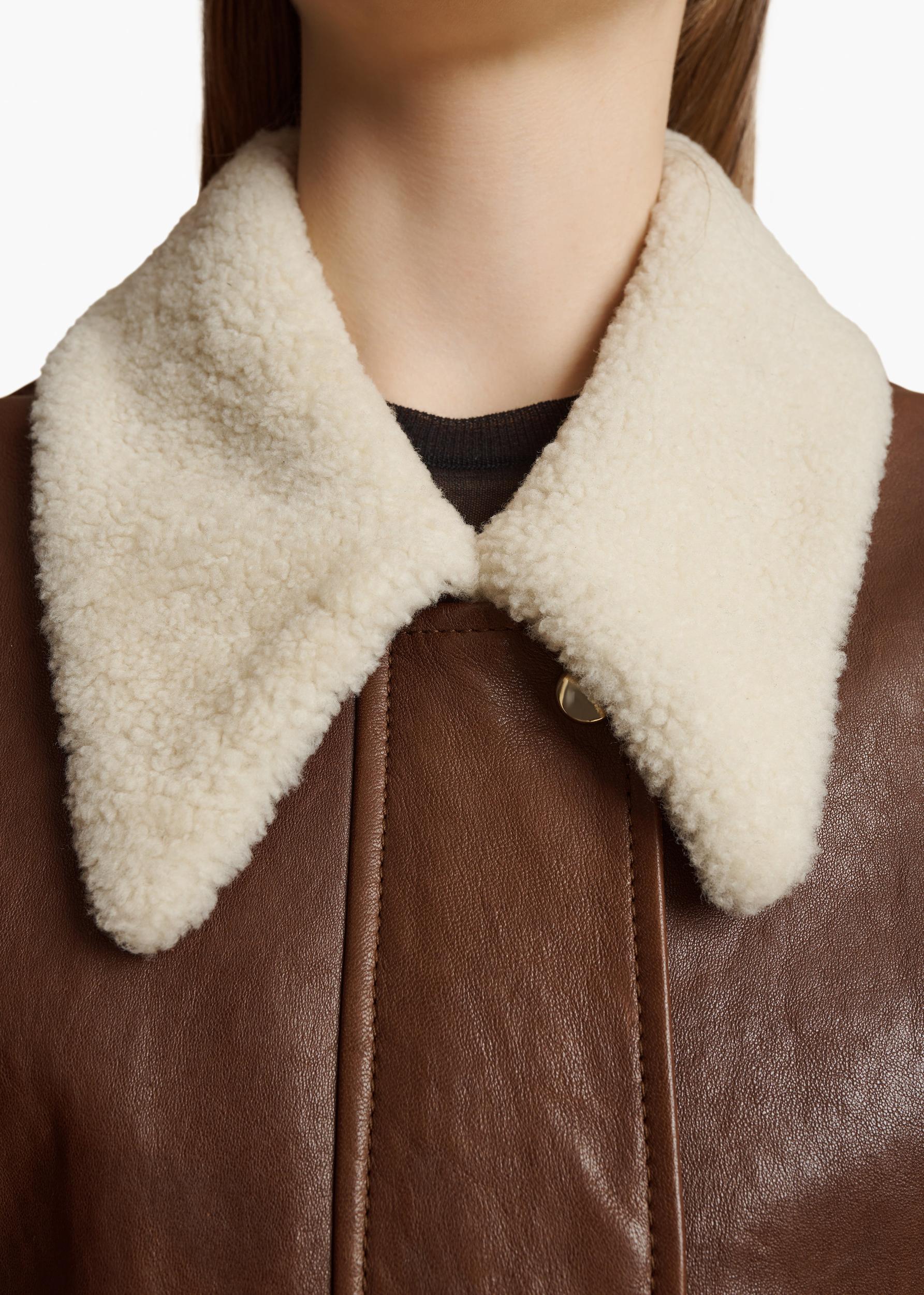 Shellar Jacket in Classic Brown Leather Product Image