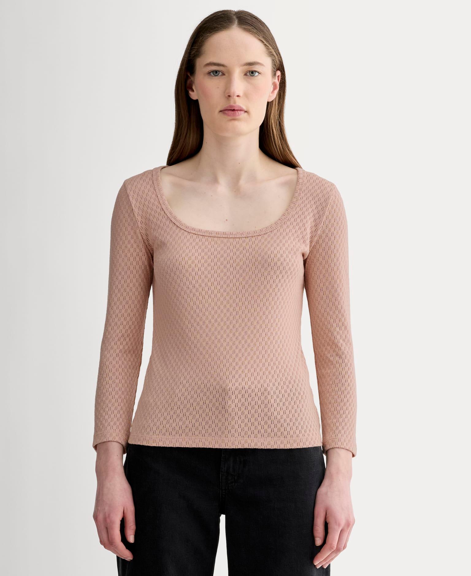 Womens Pointelle Scoop-Neck Top T-Shirt by Everlane Product Image
