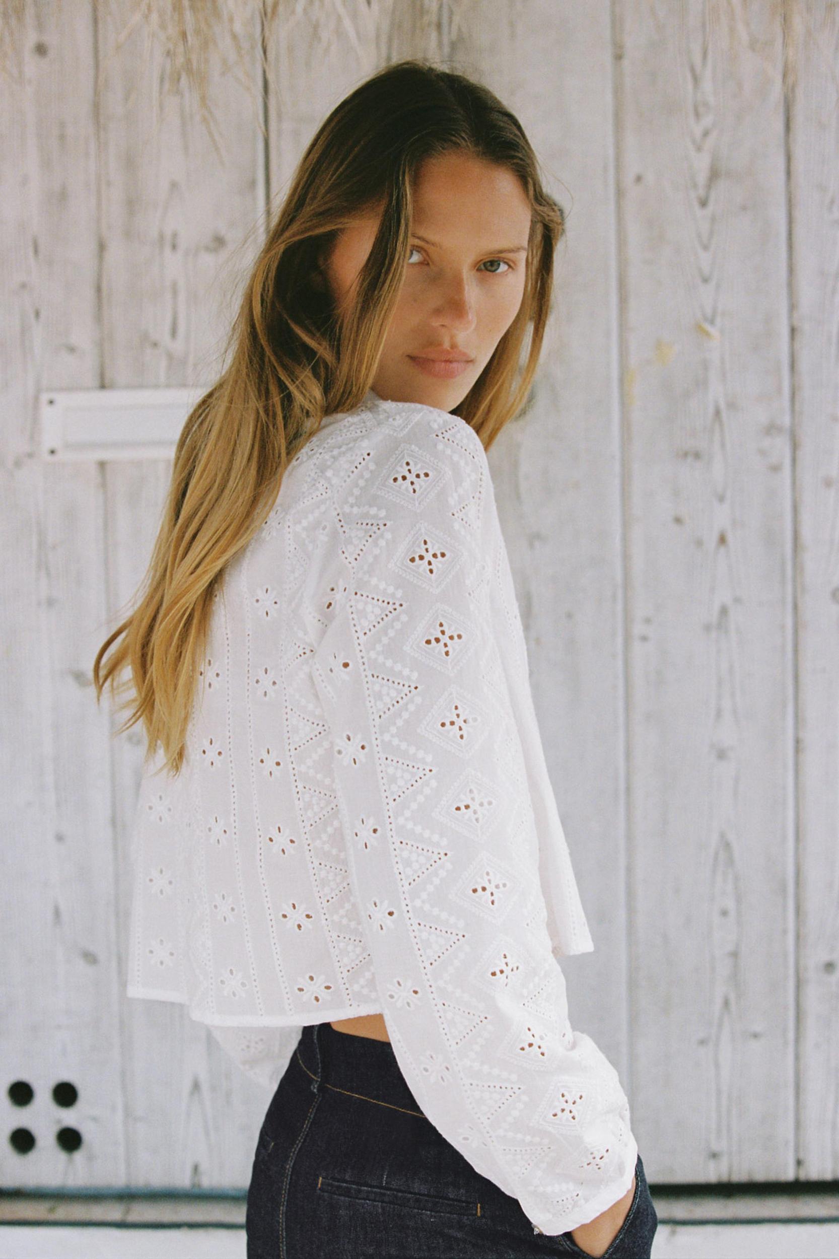 OPENWORK EMBROIDERY SHIRT Product Image