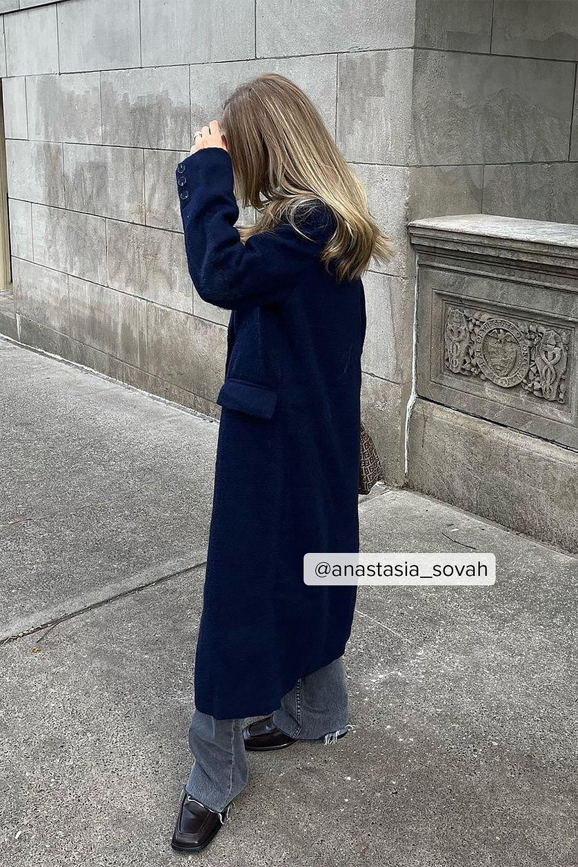 Double Breasted Wool Blend Coat Product Image