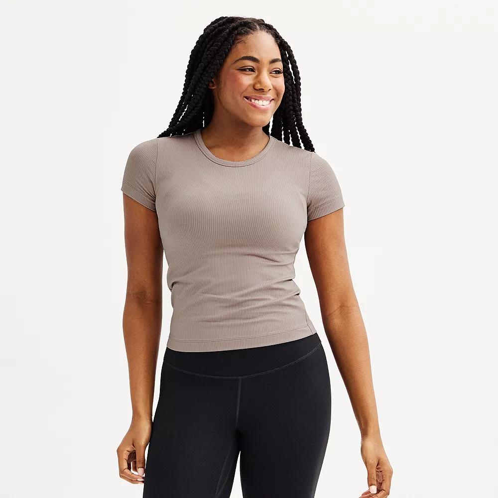 Women's FLX Balance Core Short Sleeve Tee, Size: Medium, Truffle Product Image