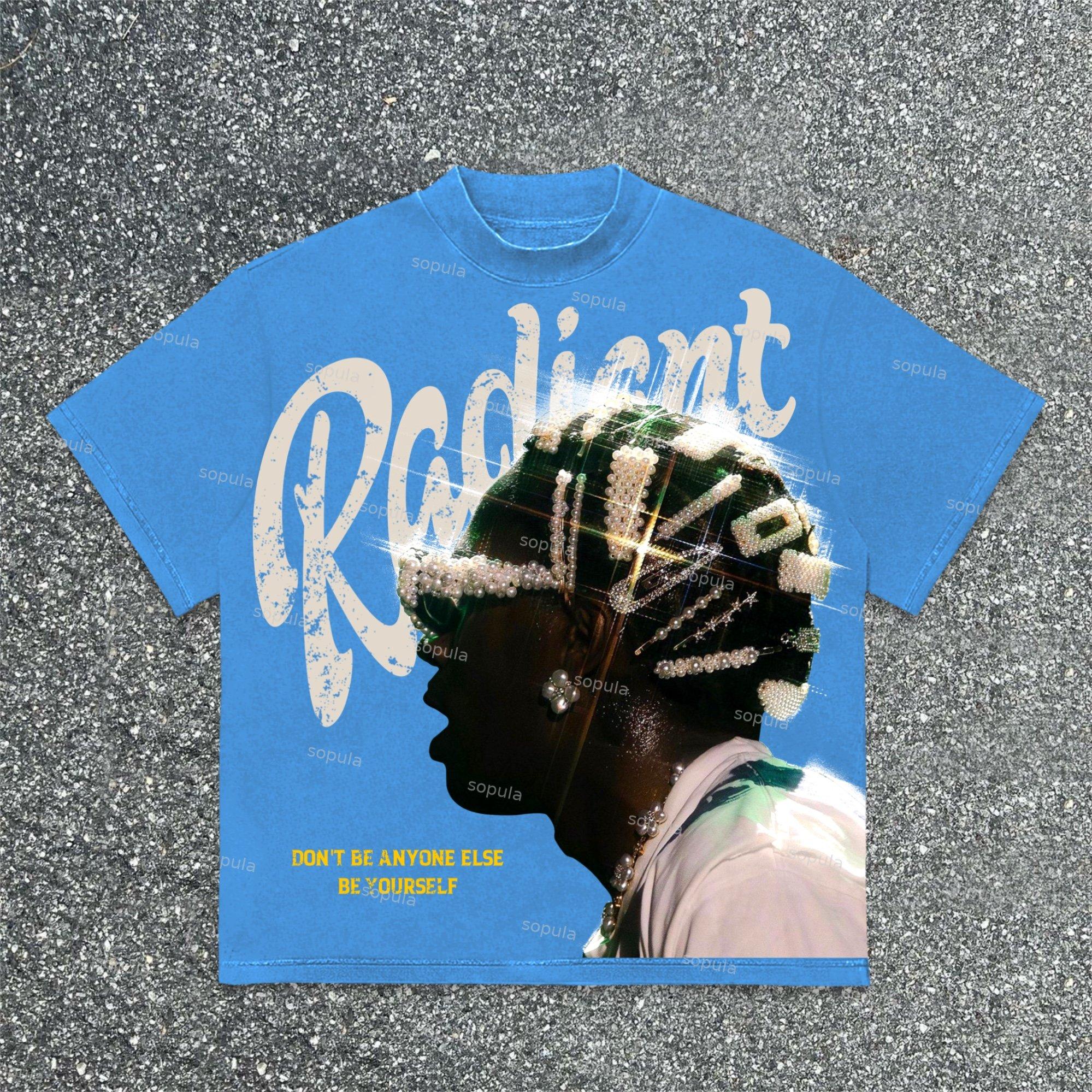 Sopula Brilliant Jewelry Character Portrait Graphics Cotton T-Shirt Product Image