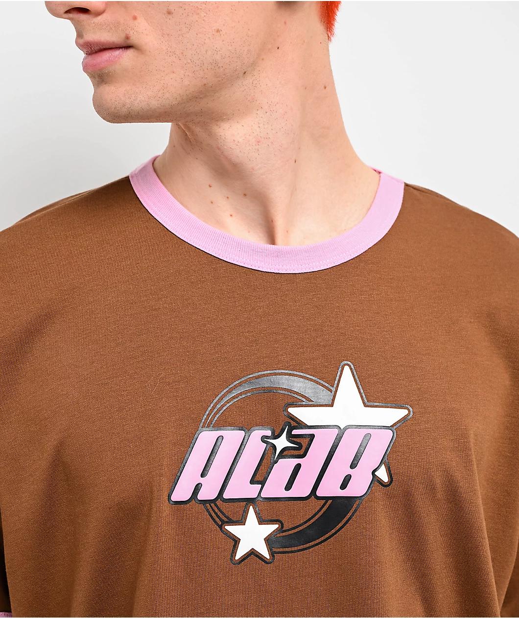 A.LAB Astro Brown Ringer T-Shirt Product Image