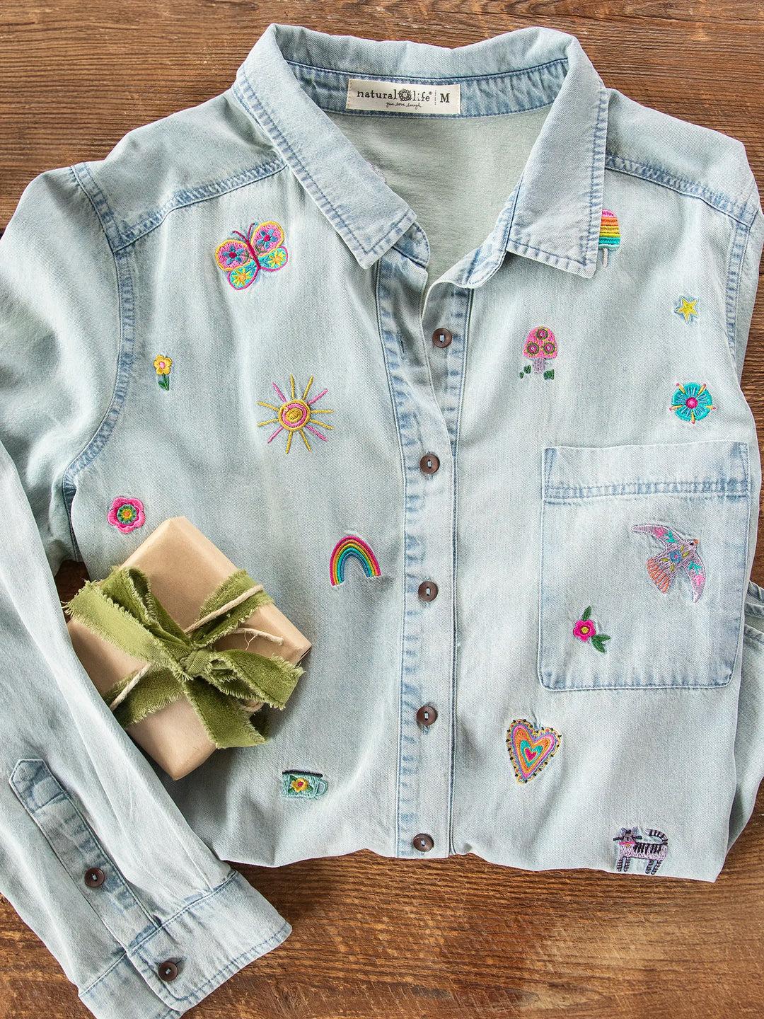 Fave Little Things Embroidered Shirt Product Image