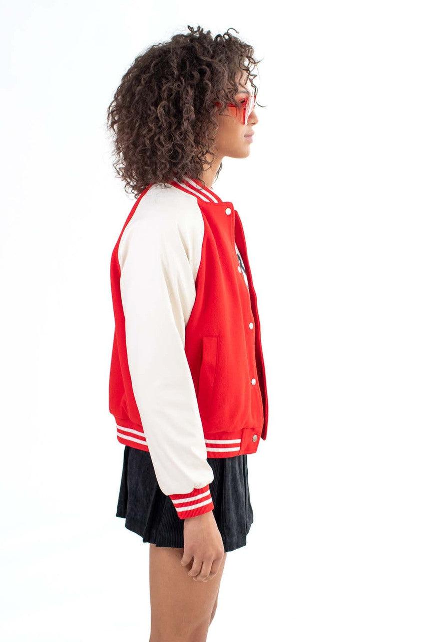 Red Varsity B Jacket Product Image