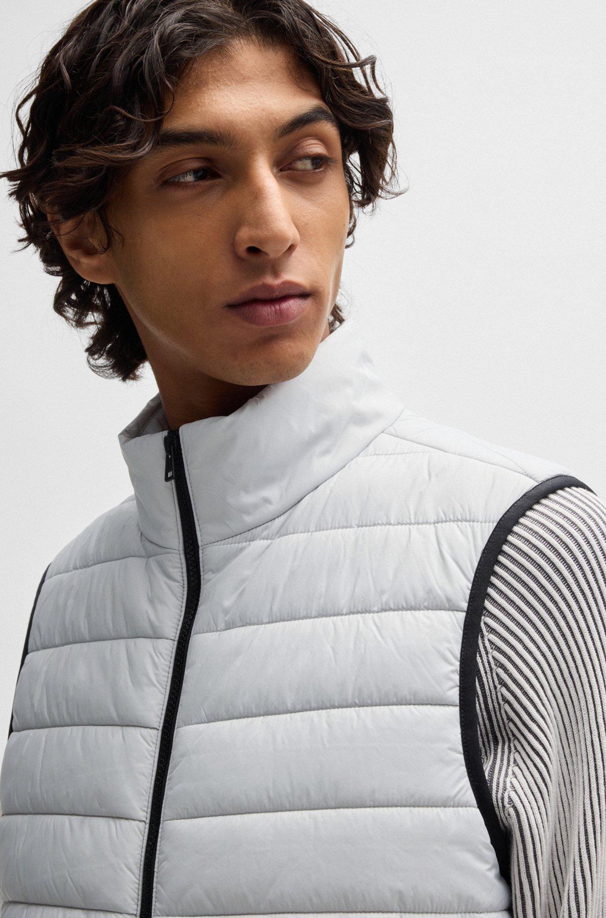 Water-repellent slim-fit gilet with logo detail Product Image