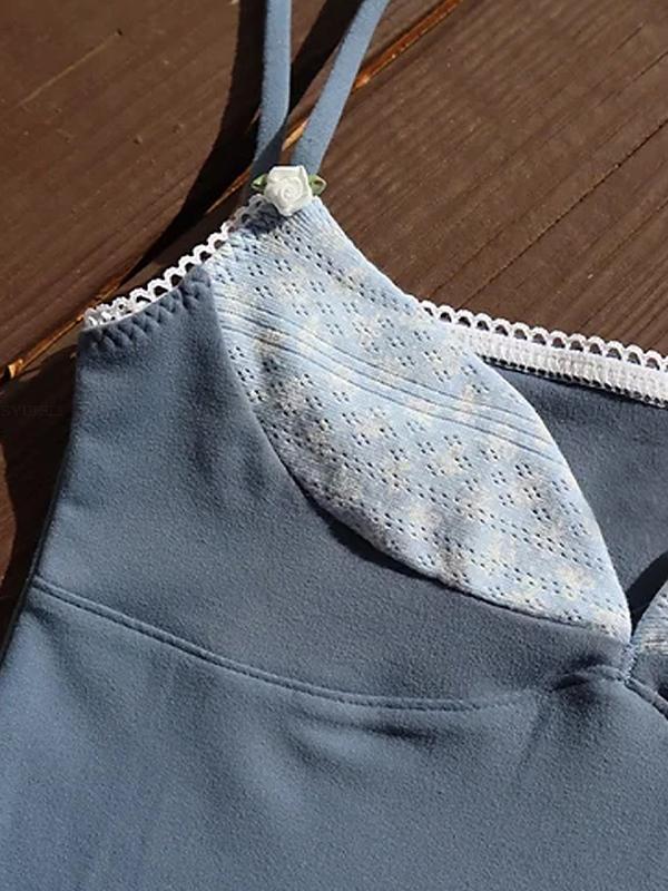 Color Block Splice Cutout Cami Top Product Image