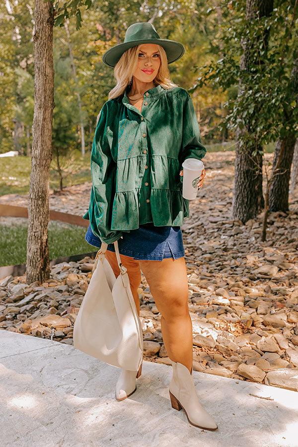 Sonoma Sways Shift Top in Hunter Green Curves Product Image