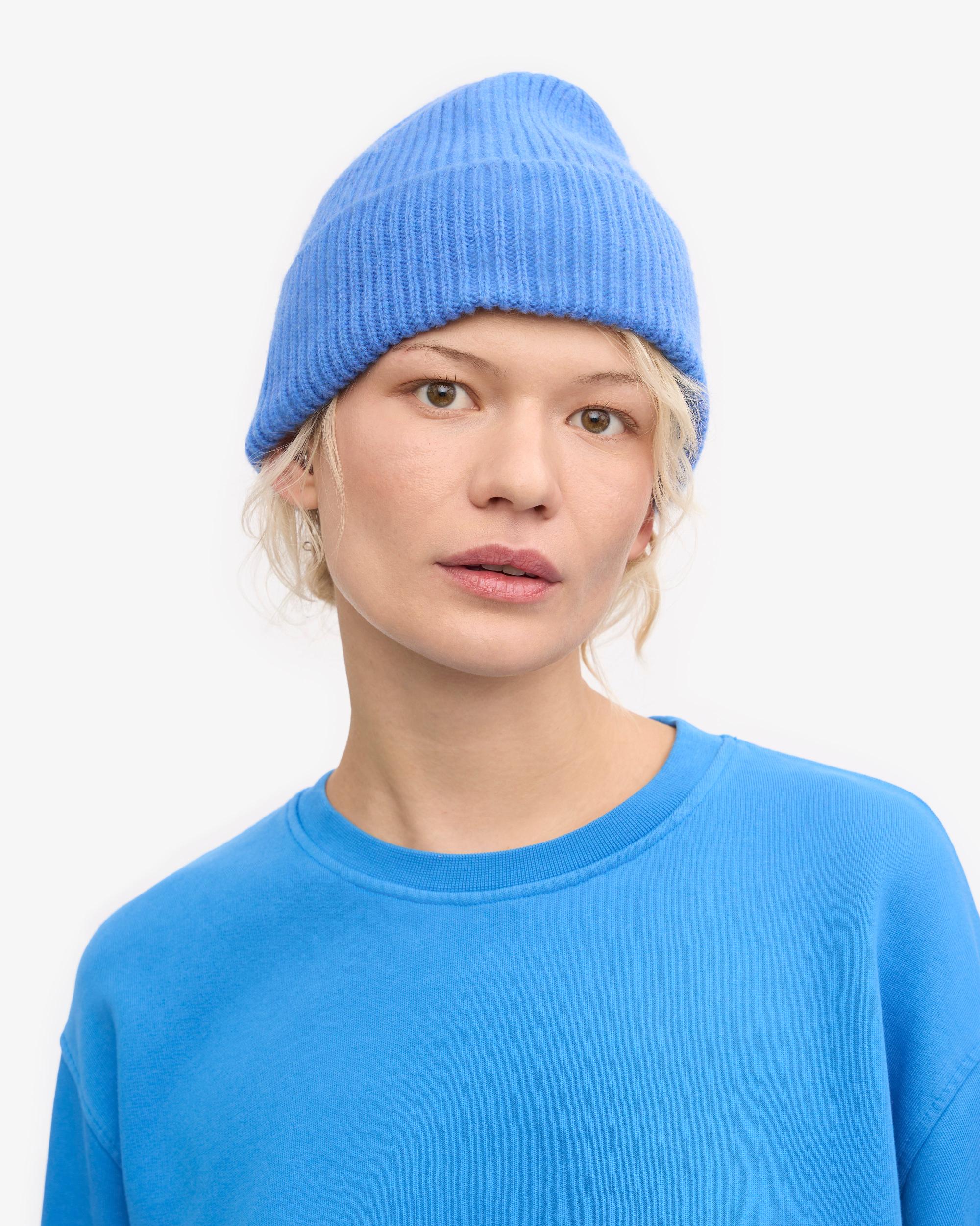 Merino Wool Beanie - Pacific Blue Product Image