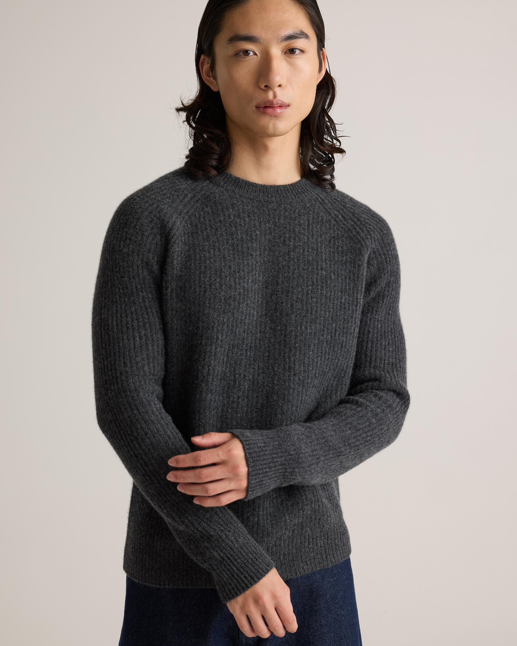 Quince | Men's Mongolian Cashmere Fisherman Crewneck Sweater Product Image