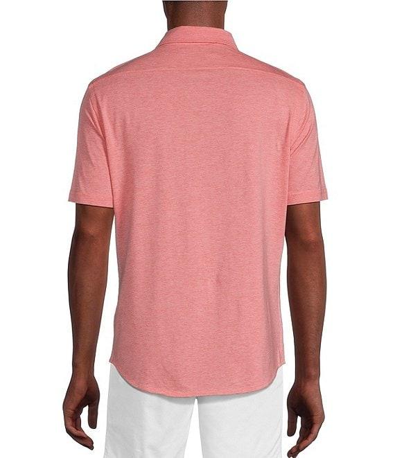 Cremieux Blue Label Stretch Jersey Solid Short Sleeve Coatfront Shirt Product Image