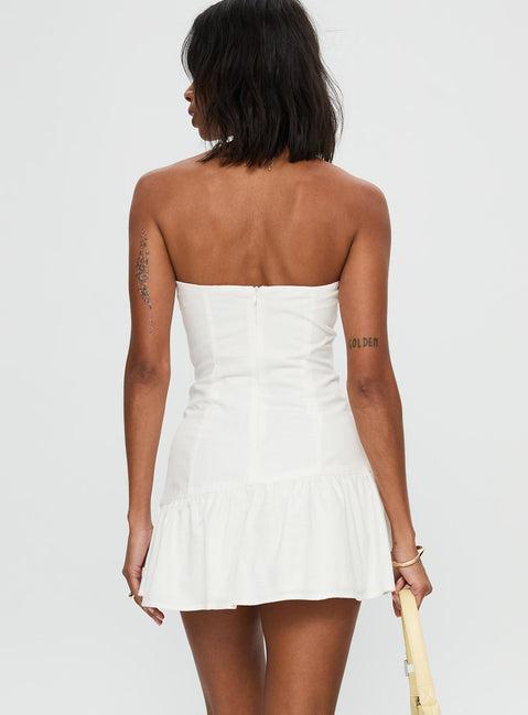 Archetype Strapless Mini Dress White Product Image