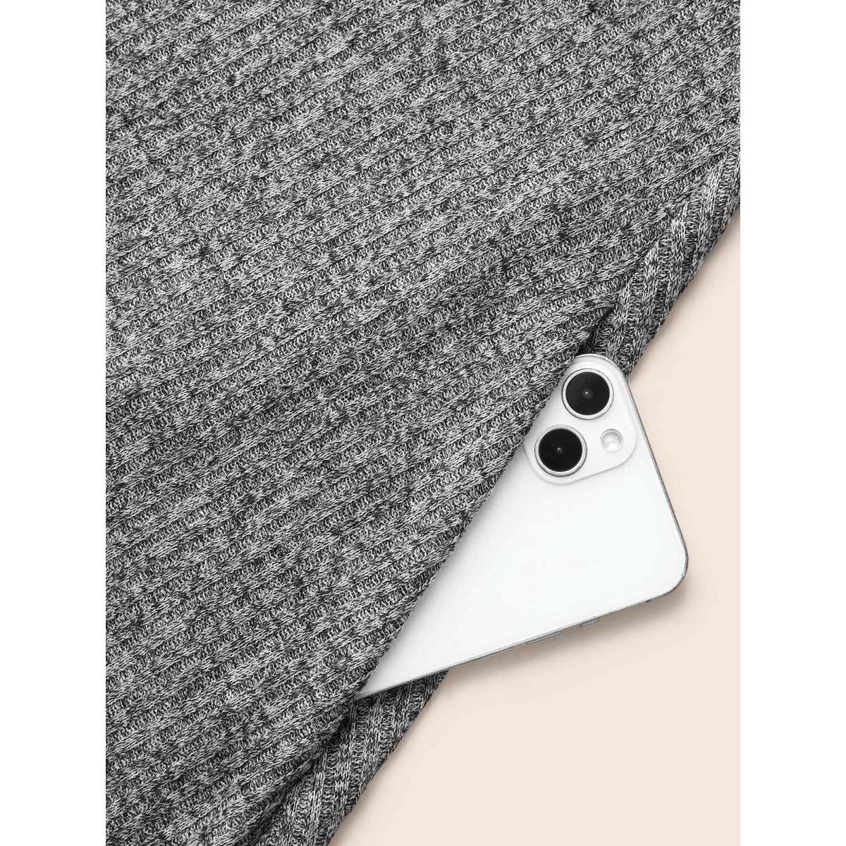 Plus Size Solid Heather Textured Cami Dress Mediumgray Women Casual Texture Non Sleeveless Curvy BloomChic 26/4X Product Image