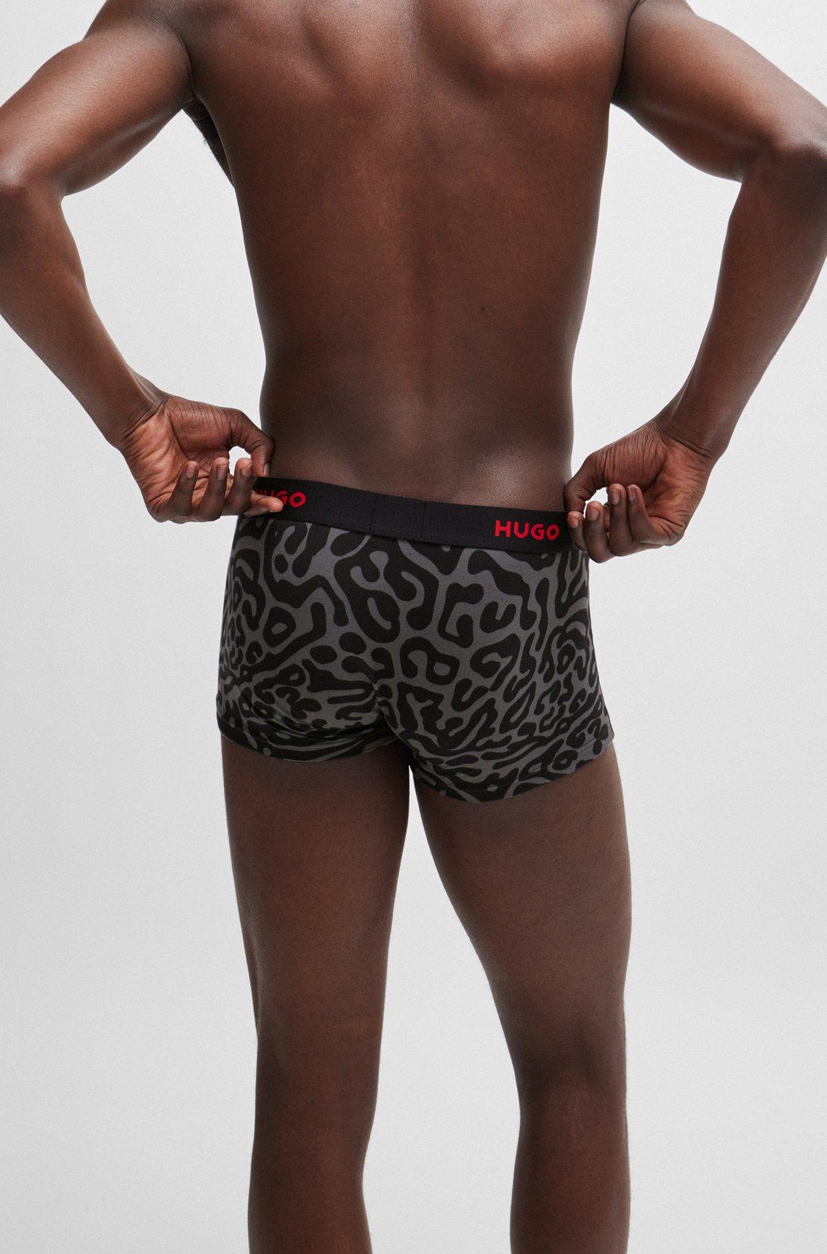 Three-pack of stretch-cotton trunks with logo waistbands Product Image
