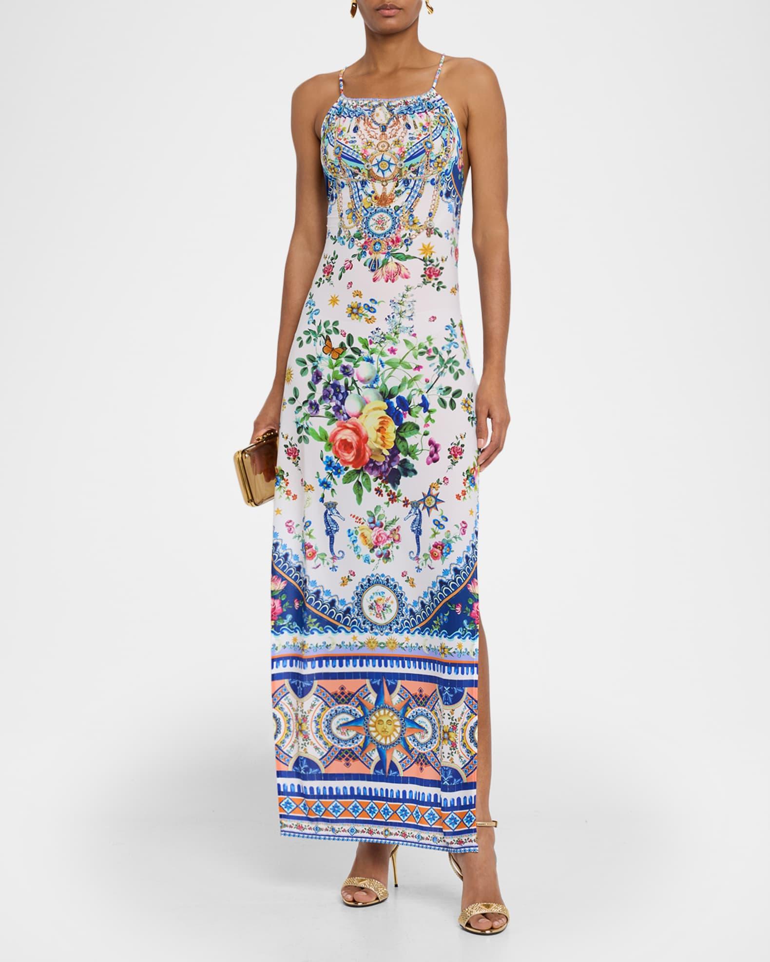 Tiles Darls High-Neck Maxi Dress Product Image