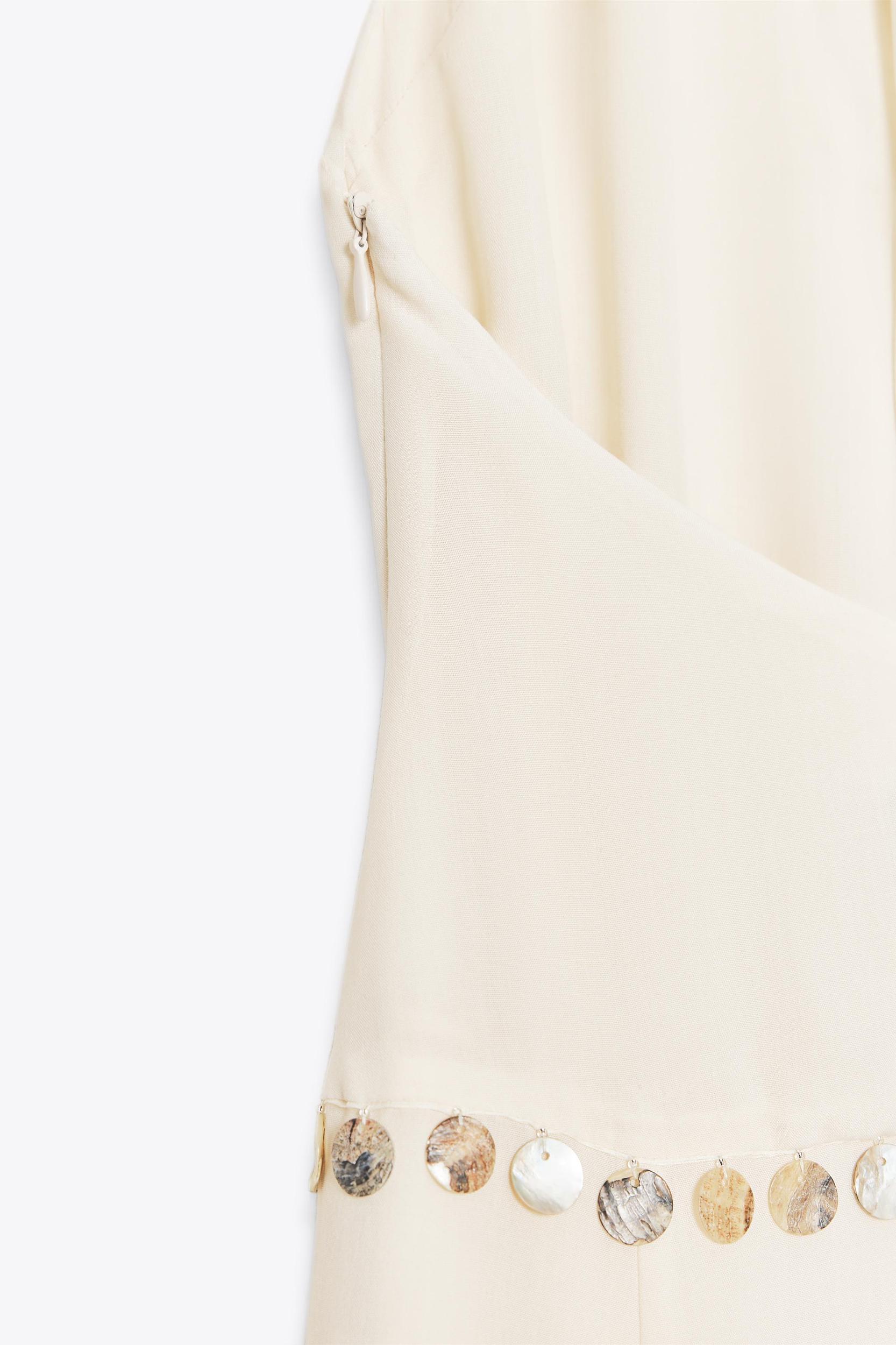 BEADED HALTER MIDI DRESS Product Image