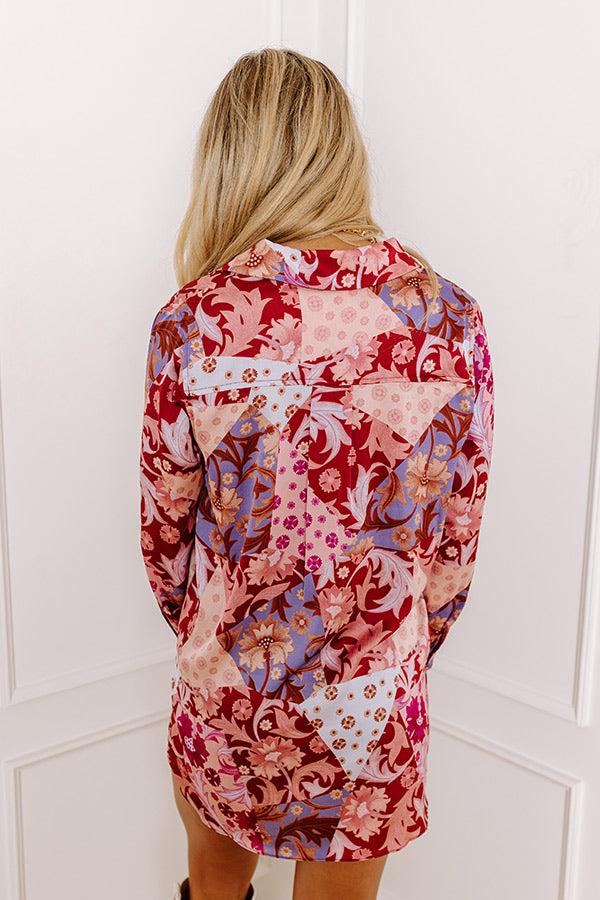 Hours of Flowers Satin Button Up Product Image