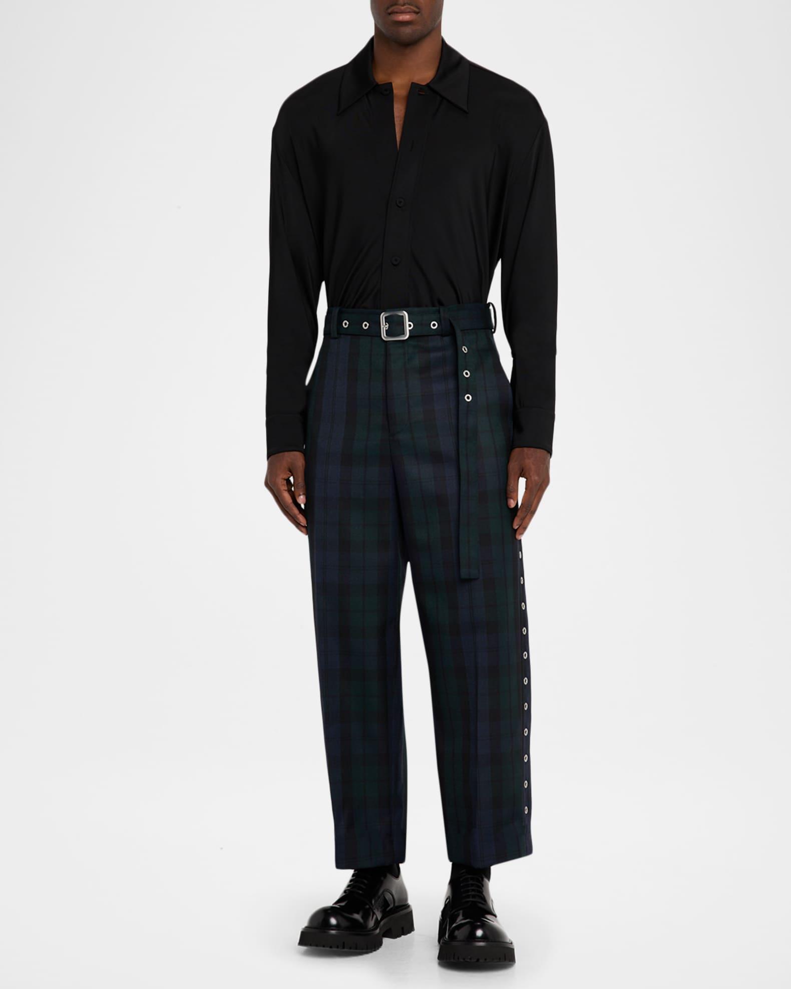 Men's Leather Chunky Lug-Sole Derby Shoes Product Image