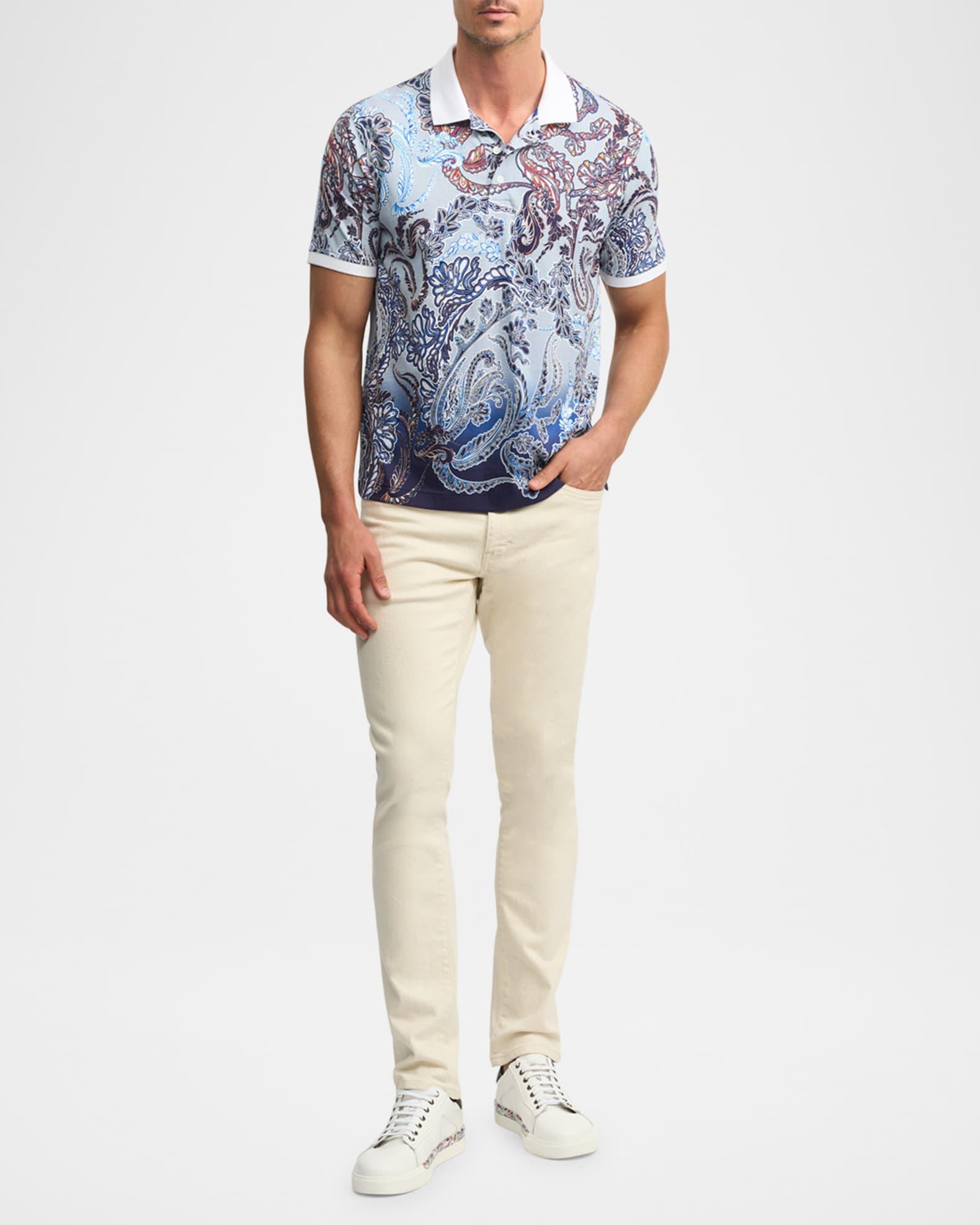 Mens Oslo Paisley Knit Polo Shirt Product Image