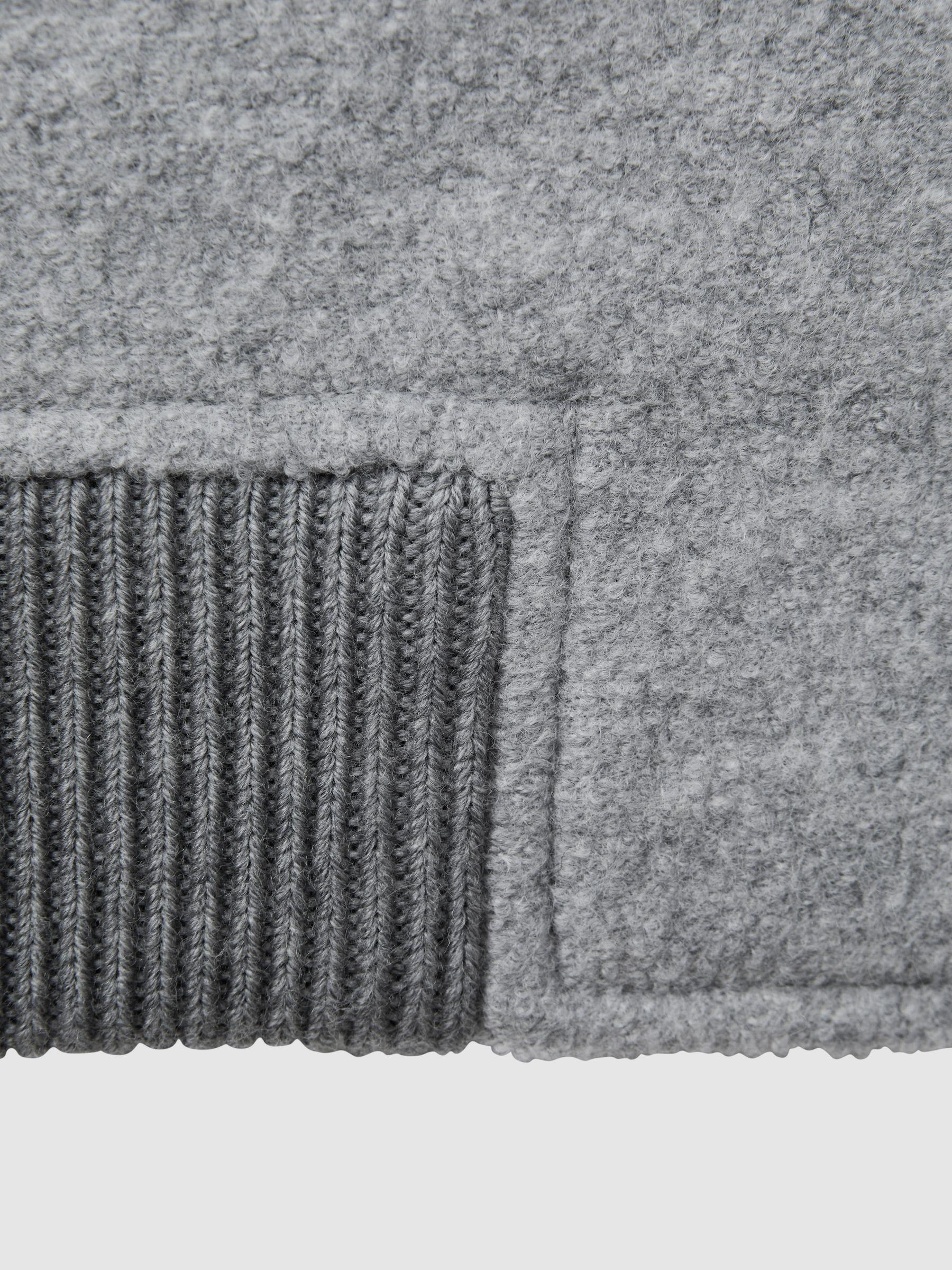 Wool Bomber Jacket in Charcoal Product Image