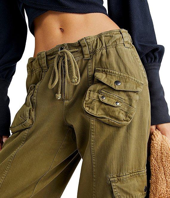Free People Tahiti Low Rise Straight Leg Cargo Pants Product Image