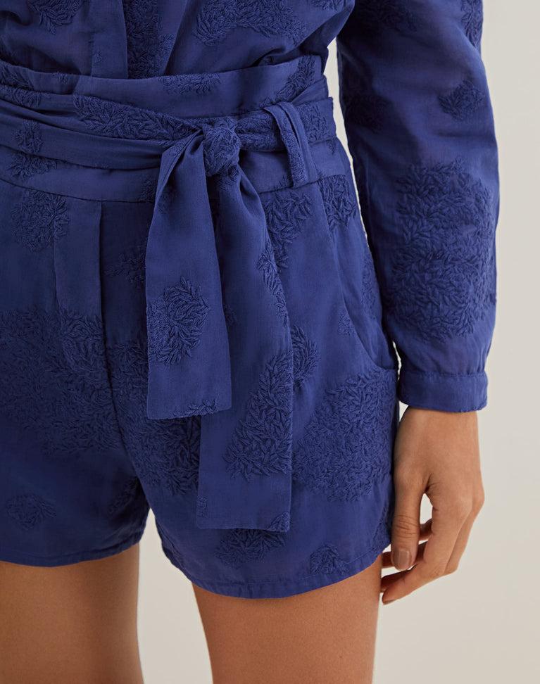 Yumi Long Sleeve Blouse - Sapphire Product Image