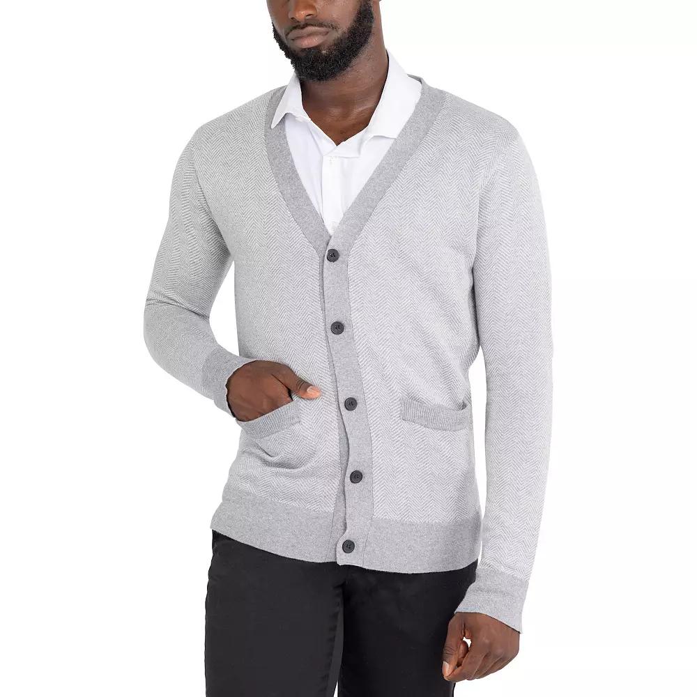 Men's Xray Herringbone Cardigan Sweater,  Product Image