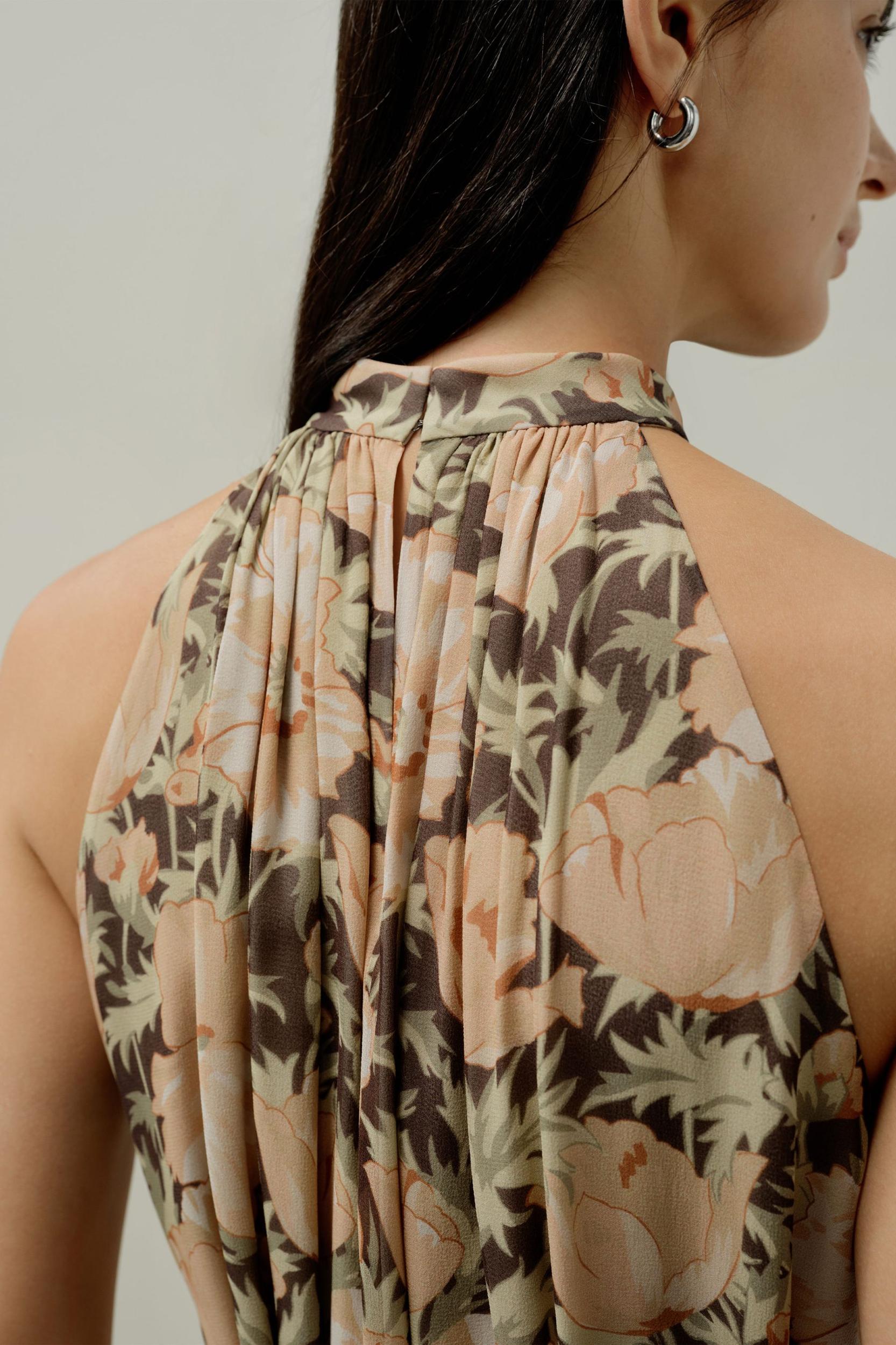 Poppy Parade Silk Chiffon Dress - Made With Liberty Fabric Product Image