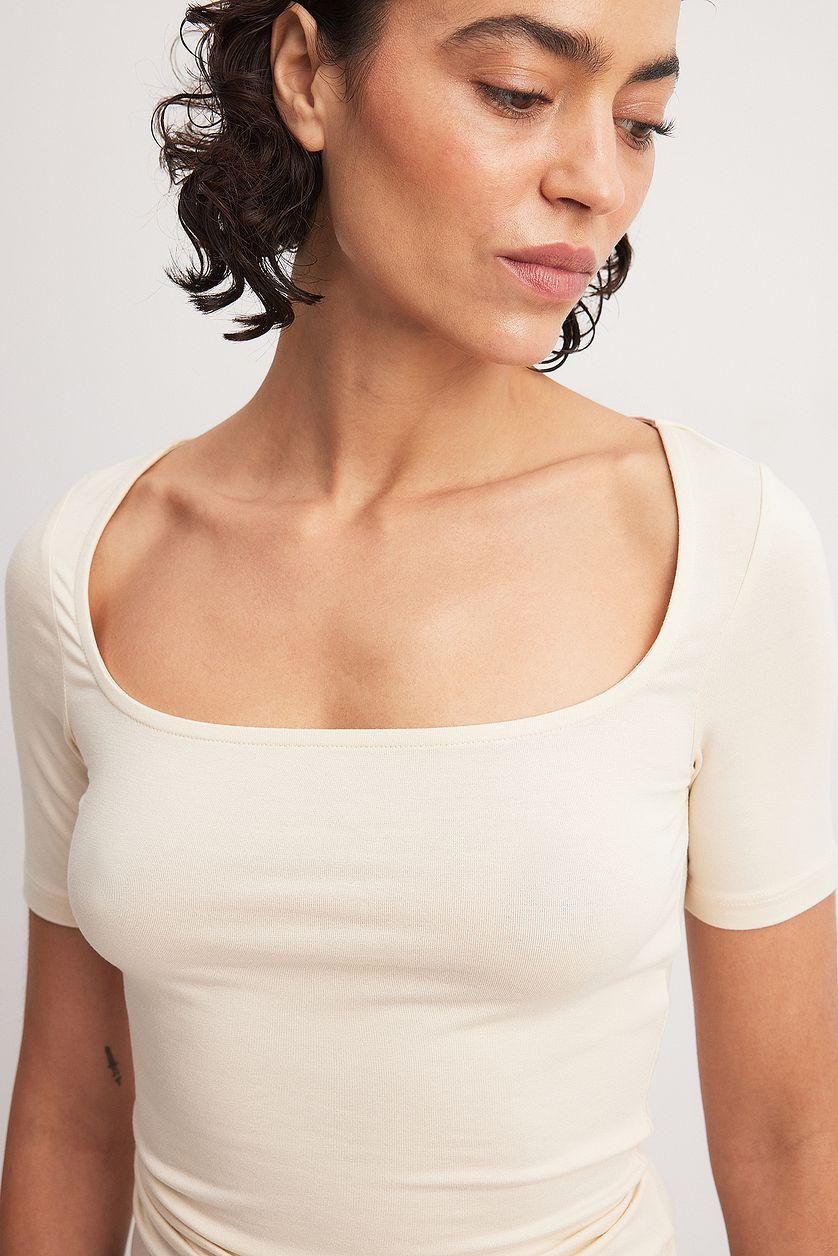 Soft Line Scoop Neck Short Sleeve Top Product Image