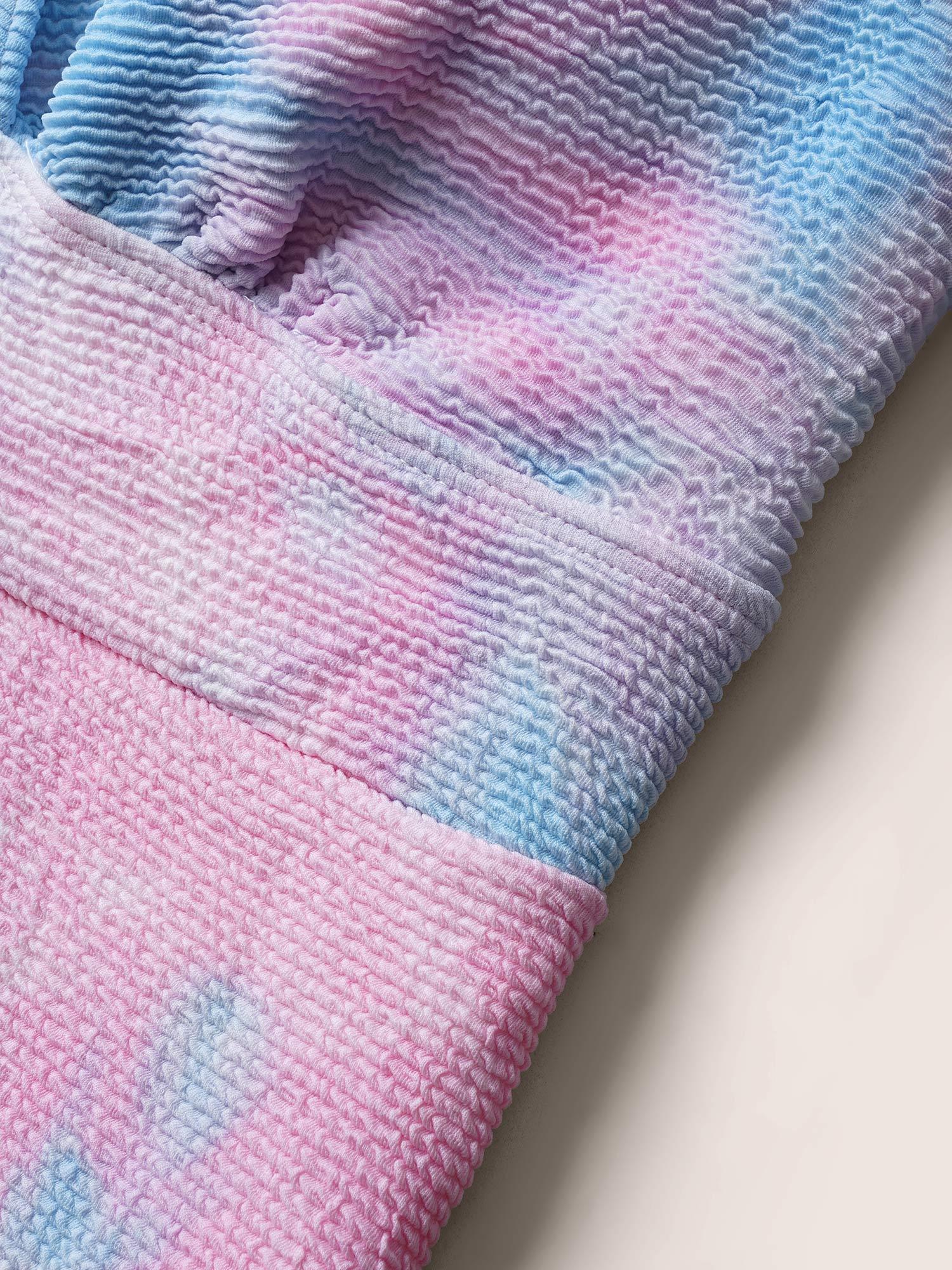 Ombre Adjustable Straps Wrap One Piece Swimsuit Female Product Image