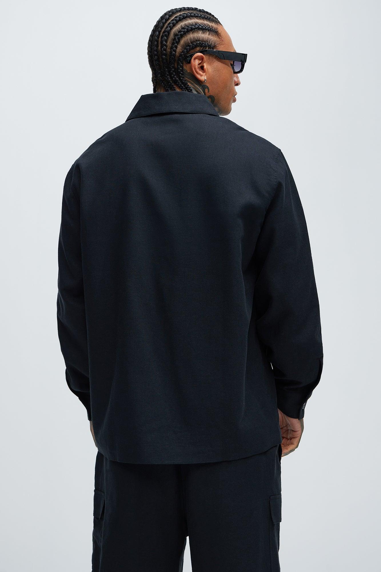 Bahamas Linen Chore Jacket - Black Product Image