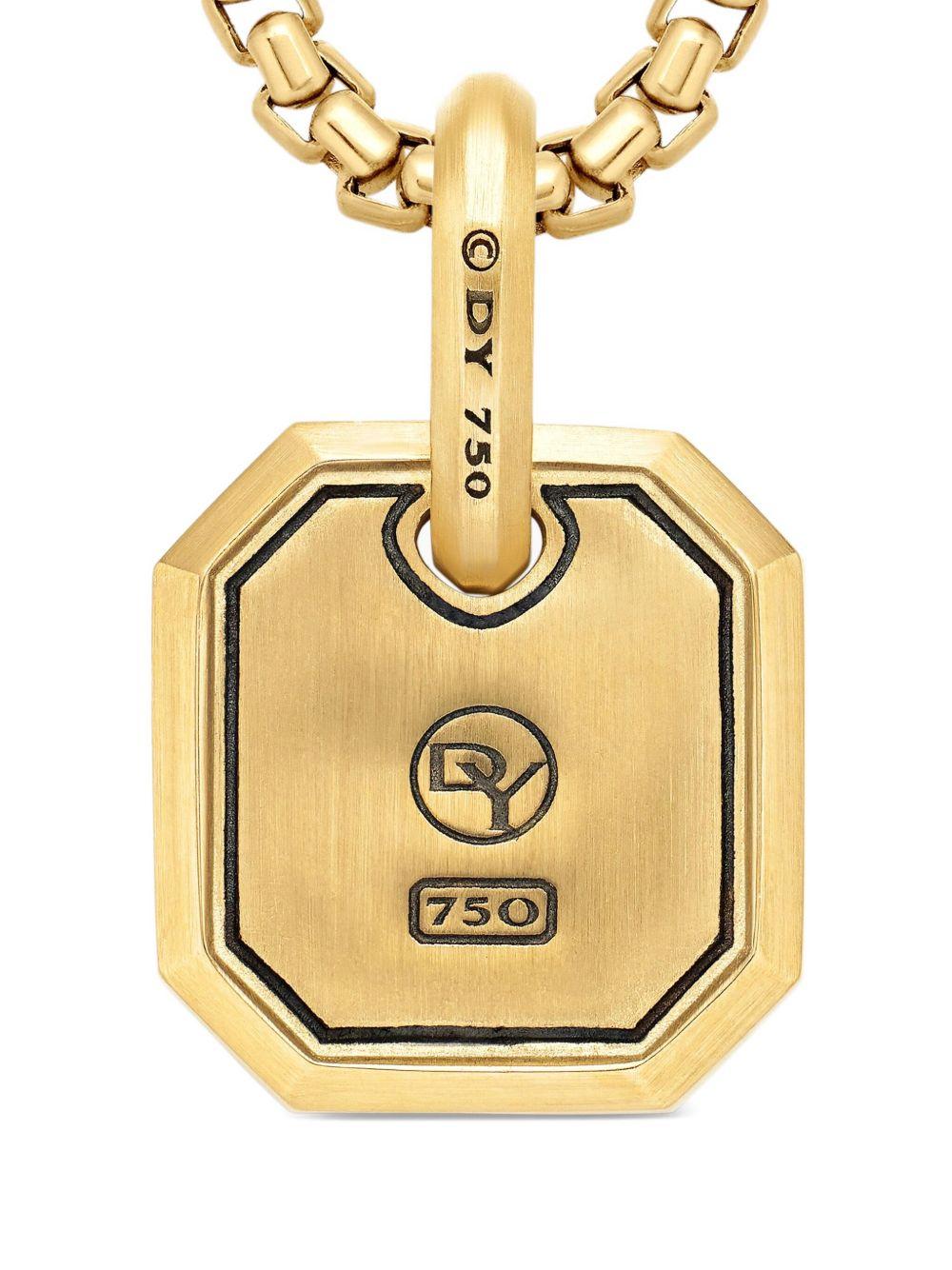 18kt yellow gold Roman diamond amulet (15mm) Product Image