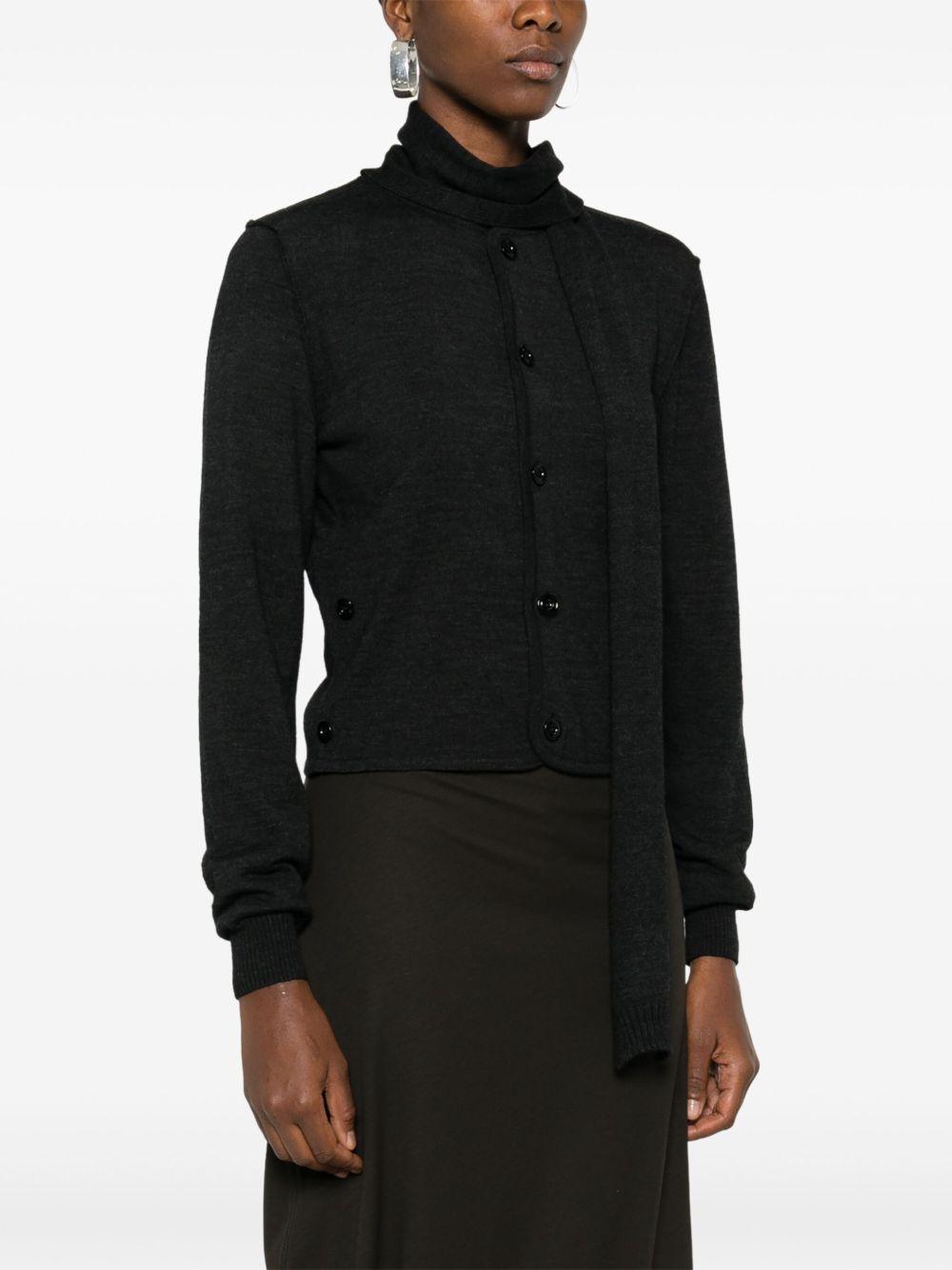 scarf-detail cardigan Product Image