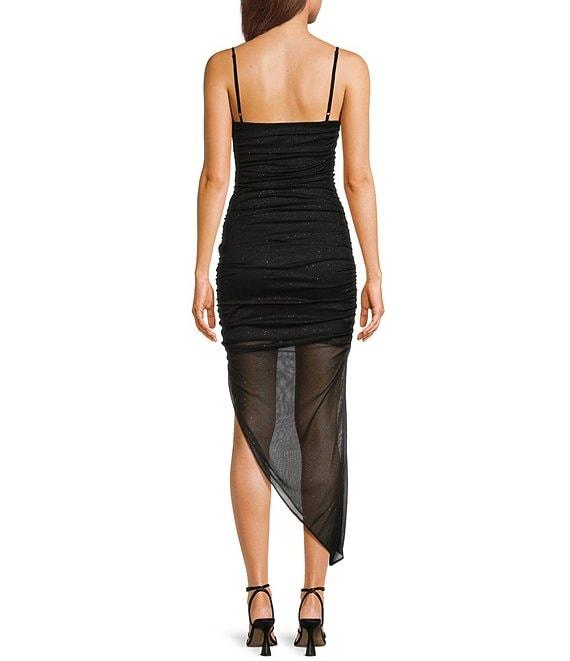 Jump Sleeveless Glitter Asymmetrical Hem Dress Product Image