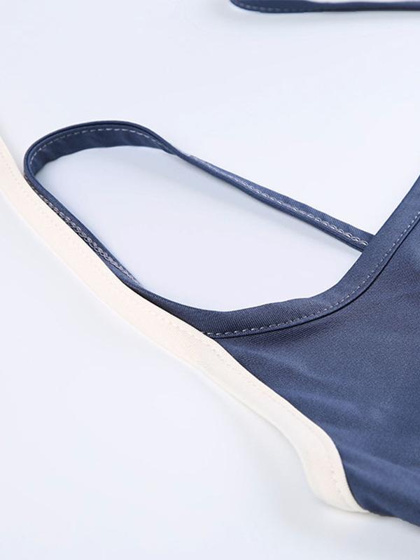 Contrast Color Tie Up Cami Top Product Image