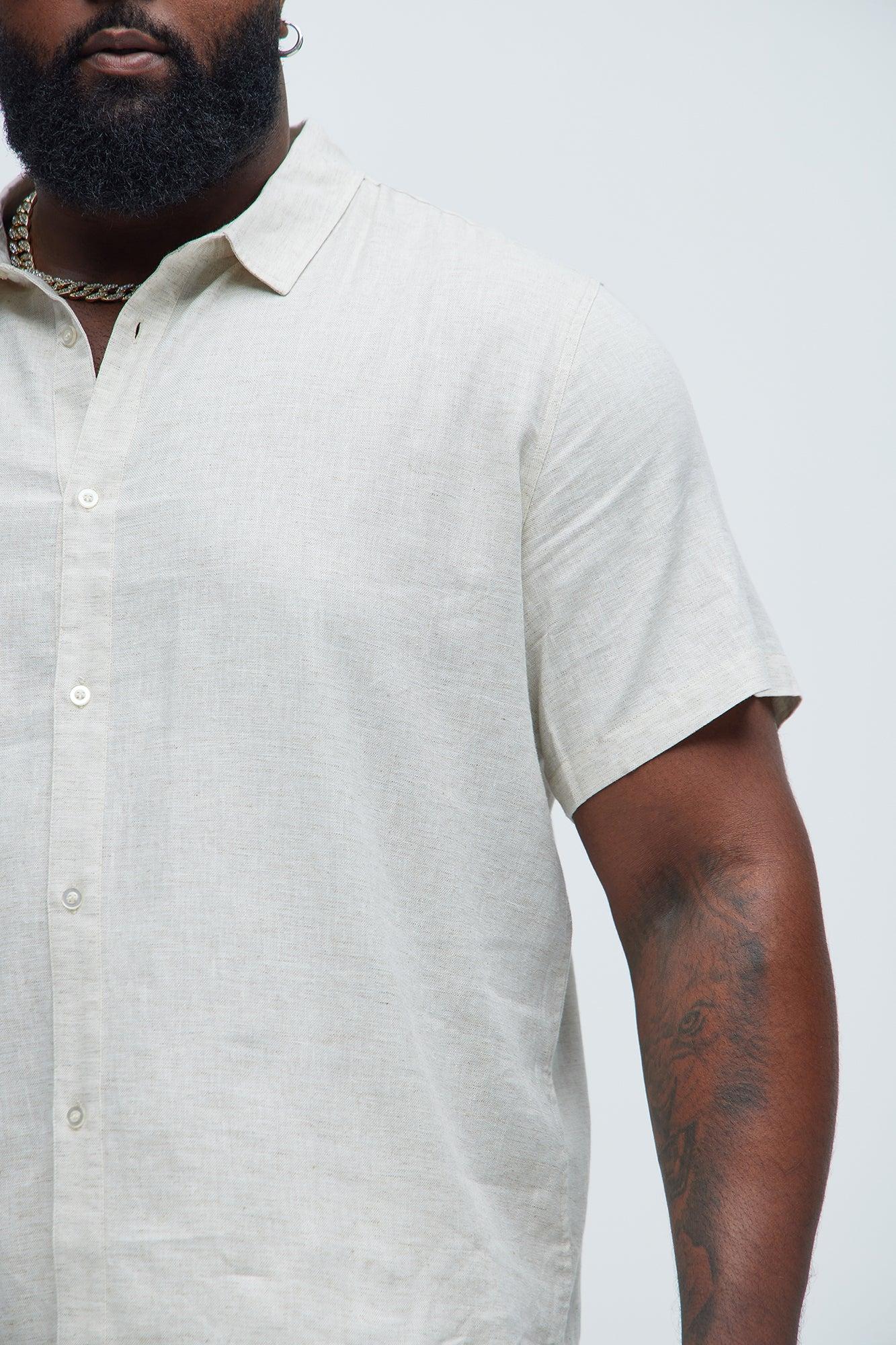 Bahamas Linen Classic Button Up Shirt - Oatmeal Product Image