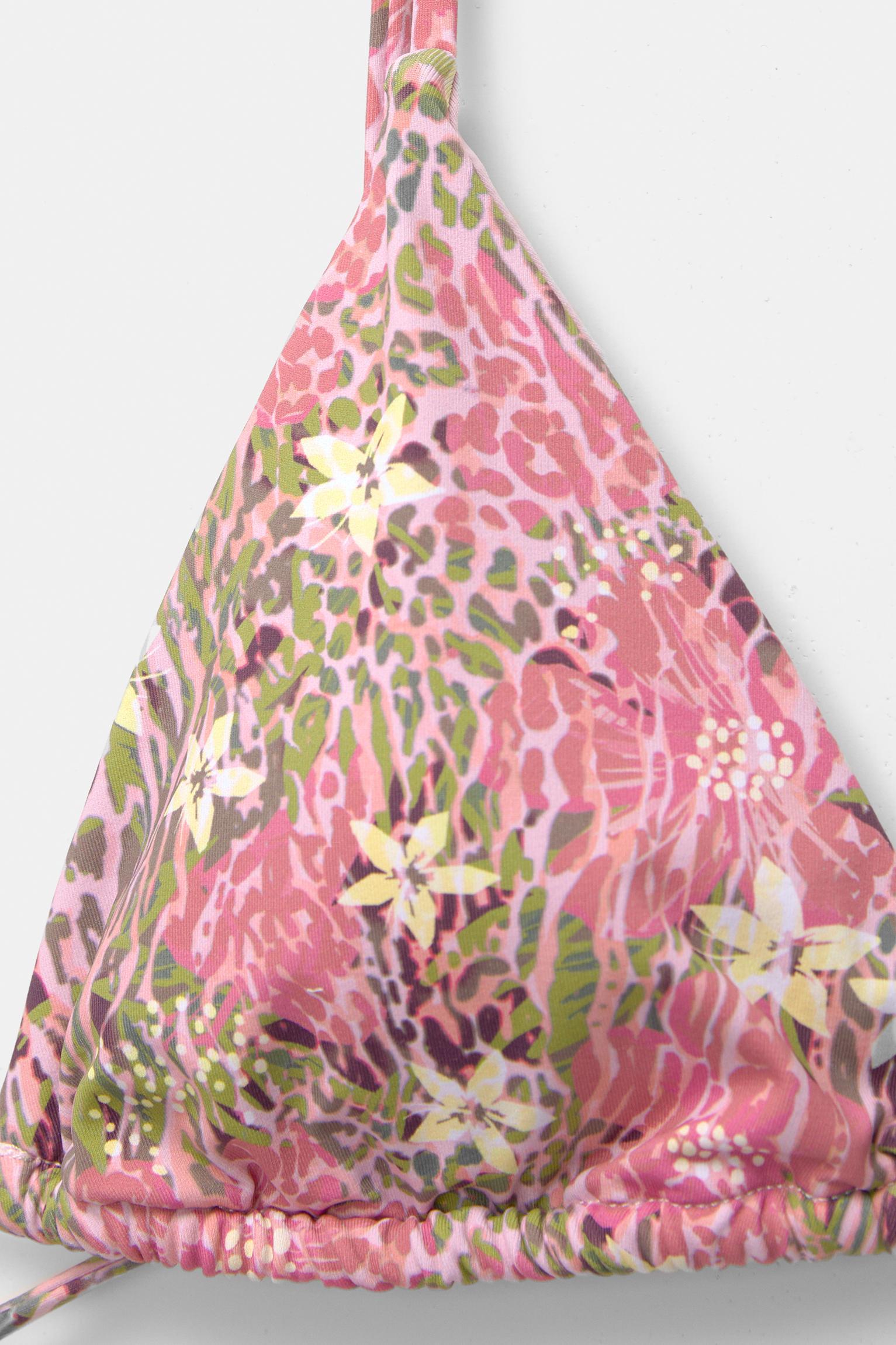 Floral and animal print bikini top Product Image