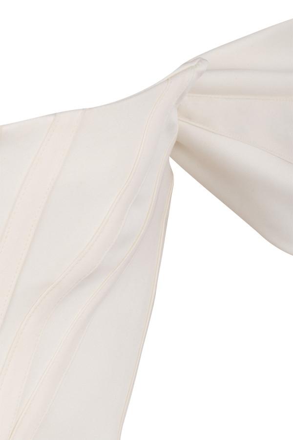 Loretta  ivory satin off shoulder dress Product Image